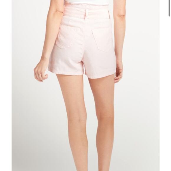 Hudson Shorts NWT Paperbag Pink Belted High Rise Stretch Lightweight Women’s 32 - Picture 4 of 5